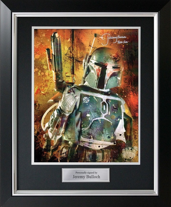 Boba Fett - Bounty Hunter In Deluxe Black Frame With Silver Inlay